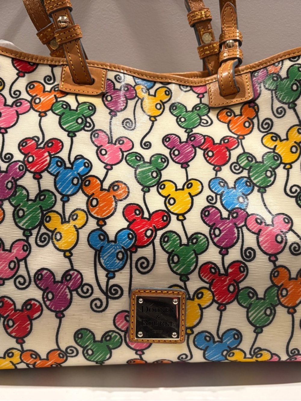 Dooney & Bourke Tote with Multicolor Mickey Balloons